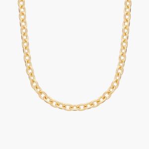 20-дюймовая круглая цепочка с открытыми звеньями из 14-каратного желтого золота (3,2 мм) Blue Nile