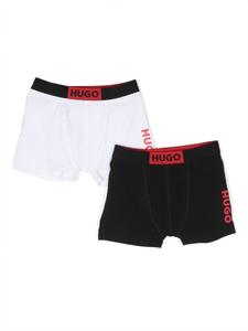 HUGO KIDS комплект из двух трусов-брифов с логотипом, черный