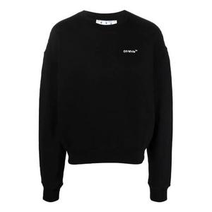 Толстовка men's ss22 round neck pullover arrow pattern printing loose fit black Off-White, черный