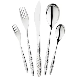 Набор столовых приборов Mulex «Long Beach», (60 предметов), полированный, с узором, цвет Silberfarben