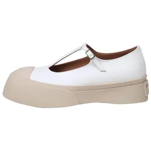 MARNI Повседневные однобортные туфли женские белые