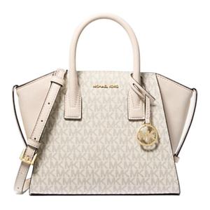 MICHAEL KORS Сумка через плечо из покрытого холста, кроссбоди, женская маленькая сумка vanilla white