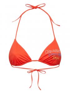 Вышитый верх бикини DSQUARED2, красный