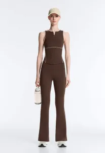 Топ без рукавов comfortlux с кантом Oysho, Mottled Brown