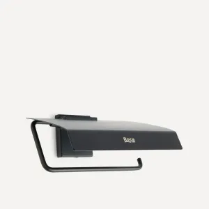 Держатель для туалетной бумаги Rubik Roca с крышкой, черный