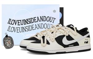 Кроссовки Nike Dunk Skateboarding Shoes Women's Low-top Black/white/blue, голубой