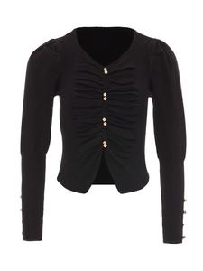 Женский свитер черного цвета faina