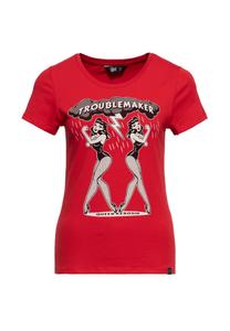 Принтовая рубашка с принтом в стиле 50-х годов Queen Kerosin, красный