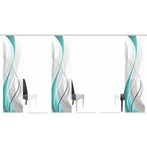 Шторка-панель WUXi на липучке, комплект из 6 шт., ВxШ: 245x60 см, включая крепежные аксессуары Home Wohnideen, Petrol