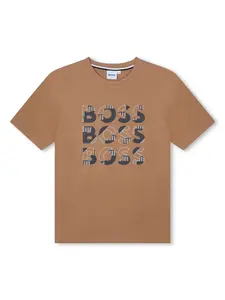 Футболка с логотипом BOSS Kidswear, нейтральный