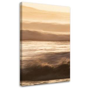 Картина арт-принт KUNSTLOFT Golden Waves at Sunset, бежевый