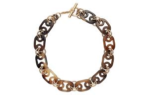 Eurydice Buffalo Horn, Copper ожерелье женское HERMES, коричневый