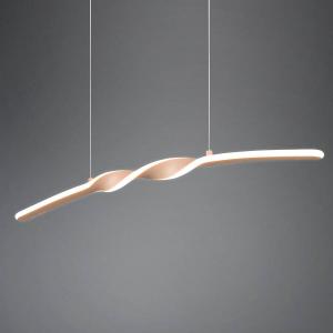 Светодиодный подвесной светильник Reality Leuchten Ginko, утюг/силикон - 1 светлый - бежевый