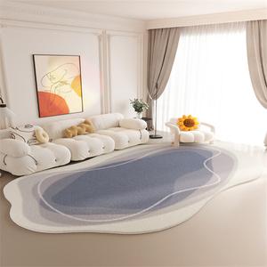 Y U-LIVE Ковер 140×200 см для гостиной/спальни, нестандартной формы, из искусственной шерсти, утолщенный, цвет Lake Blue