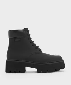 Ботинки Ripley с ребристой подошвой Charles & Keith, цвет Black