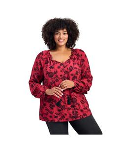 Женская крестьянская блузка Bianca AVENUE, Crimson silhouette