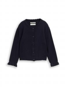 TOM TAILOR Трикотажный кардиган в темно-синем цвете