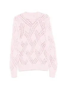 Свитер фактурной вязки Jil Sander, розовый