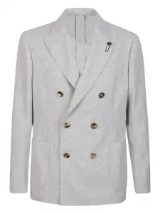 Двубортный пиджак Lardini, серый