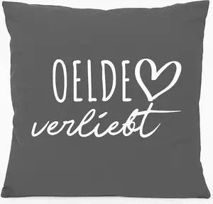 Подушка для дивана Huuraa Oelde in Love Gift 40x40 см с наполнителем Steel Grey Cotton Oelde Souvenir Hellweg Druckerei