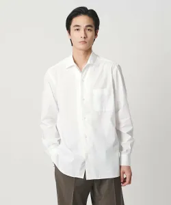 Цельнокроеная рубашка из сукна с воротником-стойкой United Arrows, цвет White