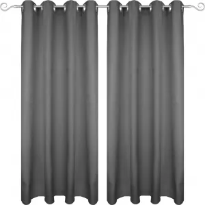 Штора на люверсах 140x245 см (ширина x длина) в цвете антрацит, непрозрачная штора, штора на люверсах во многих вариациях Bestgoodies