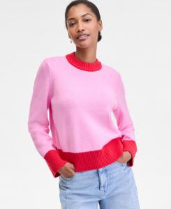 Женский свитер с длинными рукавами и круглым вырезом, размеры XXS-3X On 34th, Pink
