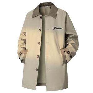 Тренч Unisex Lapel Moderate HUANQIU, хаки