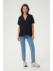 Блузка KAano с короткими рукавами, стандартный крой, цвет: черный, глубокий Kaffe