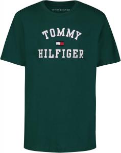 Футболка Tommy Hilfiger для мальчиков с короткими рукавами и круглым вырезом, мягкая, удобная, свободного кроя, Varsity Rain Forest