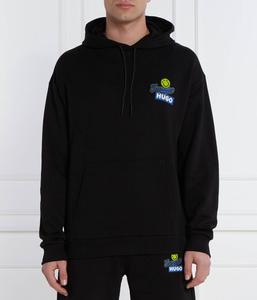 Свитер неррайн Regular fit Hugo Blue, черный