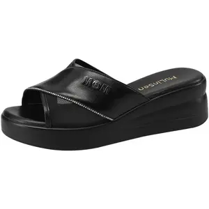 Mulinsen Женские противоскользящие тапочки с устойчивостью к истиранию черные, цвет Black