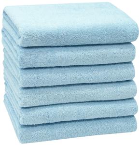 Полотенца набор из 6 шт  Zollner, светло-синий