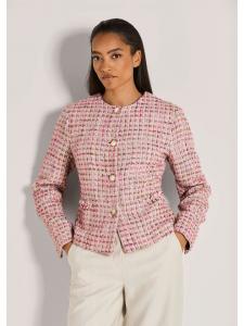 MADELEINE Элегантный деловой пиджак с пуговицами из рога жемчужно-белого / бледно-розового / многоцветного цвета