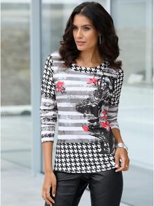 Рубашка с длинными рукавами с черно-красным принтом WITT WEIDEN