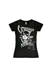 Новая футболка для девочек «Бэтмен — Женщина-кошка» LOGOSHIRT, черный