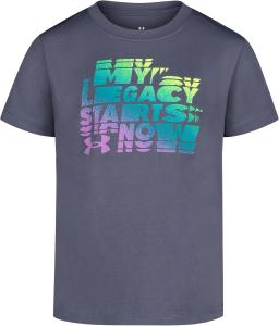 Детская футболка Under Armour с коротким рукавом и круглым вырезом, легкая и дышащая., Gray Legacy