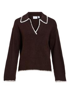 VILA Свитер 'VIYazmin' в цвете Chocolate