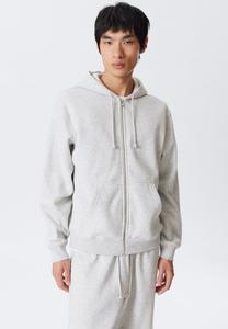 Толстовка Weekday Zip-up sweatshirt, Grey Melange/Grey