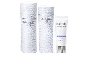 Daike aq успокаивающий и эластичный увлажняющий санскрин-милка набор для ухода увлажняющий восстанавливающий антивозрастной набор из 3 штук DECORTE