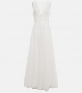 Свадебное платье из тюля Costarellos, белый