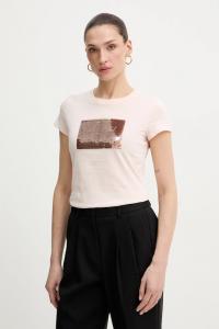 Хлопковая футболка Armani Exchange, розовый