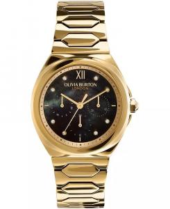 Женские блестящие золотистые часы из нержавеющей стали, 36 мм Olivia Burton, желтый