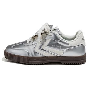 Feiyue Нескользящие износостойкие низкие кроссовки для скейтбординга женские серебристо-бежевые