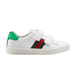 Кроссовки Gucci Ace Velcro Kids, белый