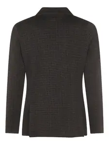 Двубортный пиджак с узором «гусиная лапка» Lardini, коричневый