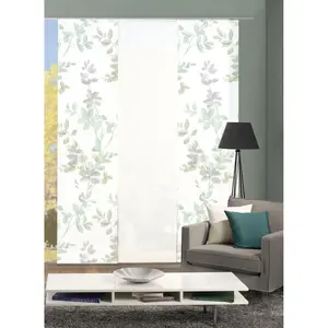 Раздвижная штора набор из 3 шт. Панель с направляющей, 3 шт., раздвижная занавеска с цифровой печатью, набор из 3 шт. AYLA Home Wohnideen, зеленый