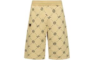 Мужские спортивные шорты EVISU с абрикосовым принтом по всей поверхности