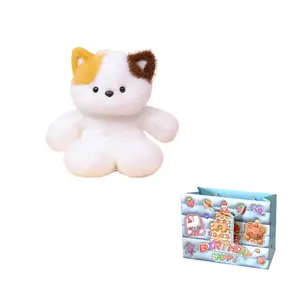 Плюшевая игрушка lambskin three flowers kitten, плюшевая кукла, высота 50см MORTEN SOLUM, Run Run Three Flowers Cat