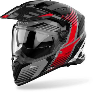 Шлем Airoh bandit spicy enduro, Black/Grey/Red